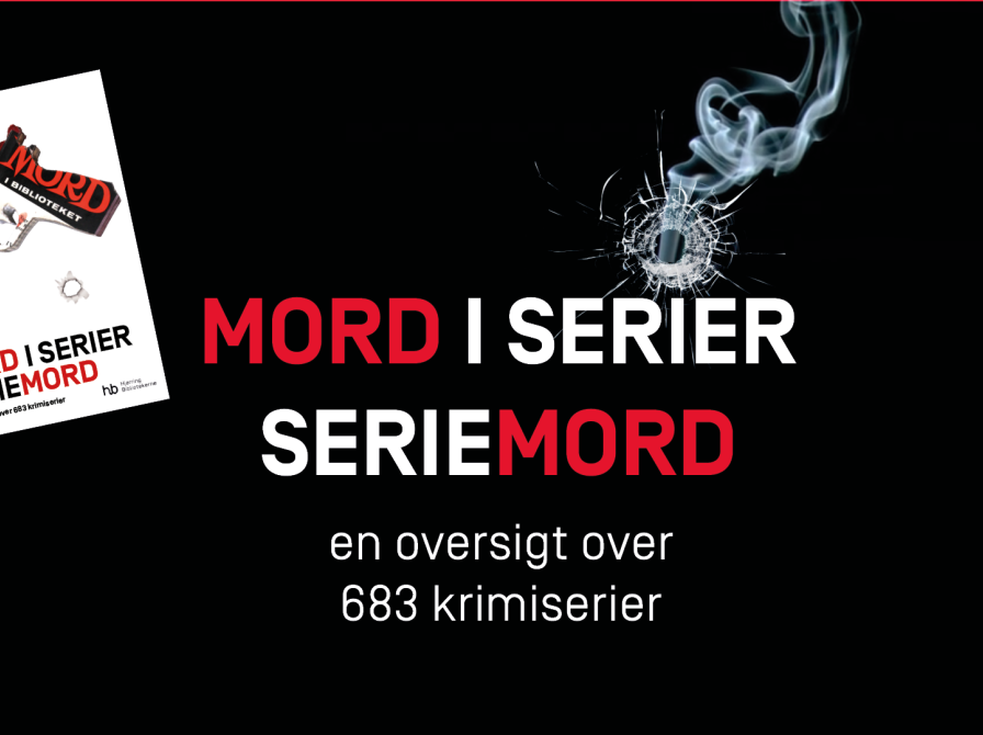 Foto af krimioversigt. Tekst på billedet: "Mord i serier - seriemord, en oversigt over 683 krimiserier"